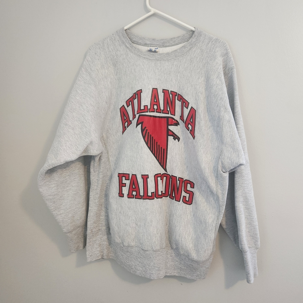 Champion Heather Gray Sweatshirt with Red Atlanta Falcons Graphic